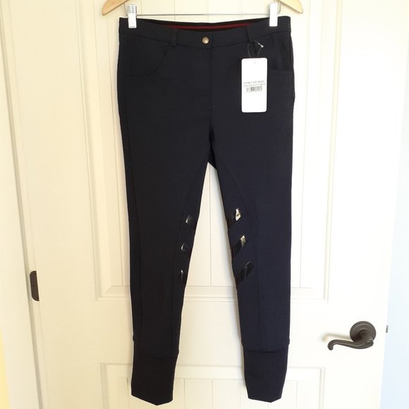 Unknown Pants - NWT Women's Micro Silicone Full Seat Breeches Navy Blue Size 26